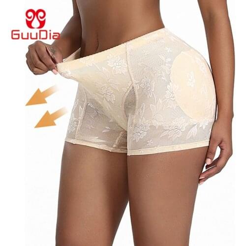 GUUDIA Women Control Panties with Pad Butt Lifter Hip Enhancer Mesh Breathable Underwear Push Up Big Ass Fake Butt Body Shaper