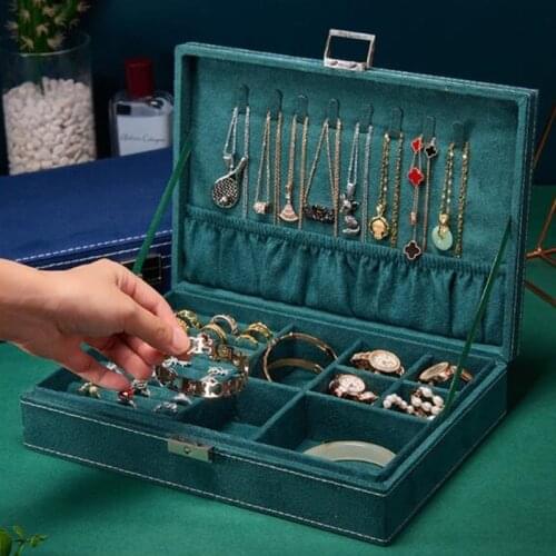 High Quality Velvet Portable Multi-functional Necklace Rings Bracelet Jewelry Boxes Fashion Holder Organizer