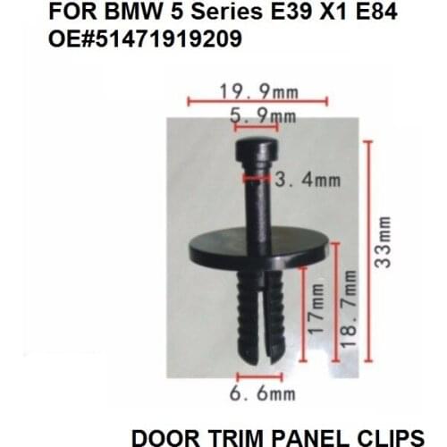X10 Pieces OEM Boot Carpet Trim Panel Upholster Rivet Nylon Clip Retainer For Bmw E30 E36 for Mercedes W124 W140 W201