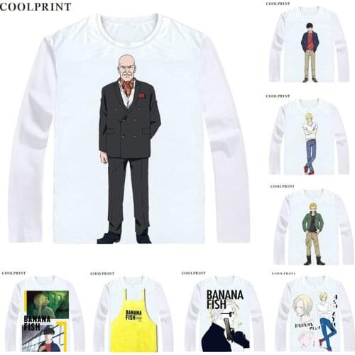 BANANA FISH T-Shirts Long Sleeve Shirts Anime Manga Ash Lynx Eiji Okumura Shunichi Ibe Max Lobo Frederick Arthur Cosplay Shirt