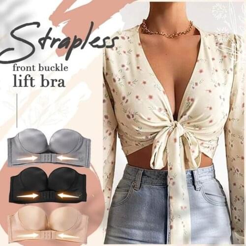 Wome Strapless Non-slip Adjustment Rimless Dress Bra Push Up Ctive Wear Tops Brassiere Sport Bra Crop Top New Arrivals Female