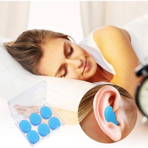 3 Pairs Silicone Ear Plugs Sleep Anti-noise Snoring Earplugs Noise Cancelling For Noise Reduction Protect Hearing Outdoor Tools