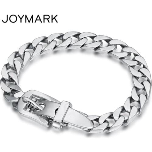 925 Sterling Silver Chain Bracelet Men And Women Couple Korean Simple Personalized Belt Buckle Silver Bracelet Jewelry TSB535