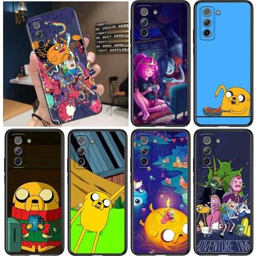 Hot Adventure time for Samsung Galaxy S21 Ultra Plus Note 20 10 9 8 S10 S9 S8 S7 S6 Edge Plus Black Phone Case