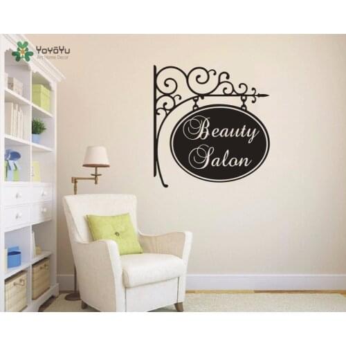 Decoration Beauty Salon Wall Decals Hairdressing Decal Haircut Salon Barber Shop Wall Decor Window Mural Removable Decals NY-356