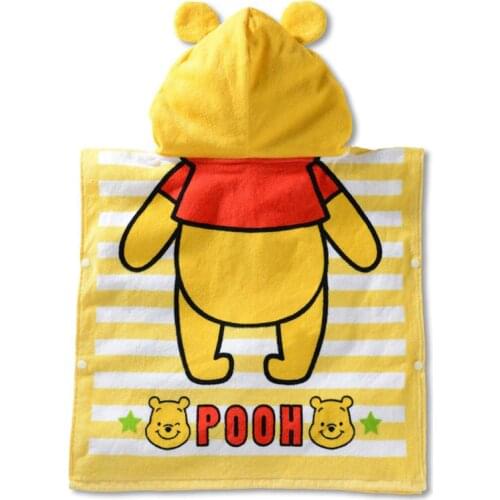 Disney 100% cotton cartoon Minnie Mickey childrens hooded towel cloak absorbent bathrobe childrens bath towel cloak 120x60cm