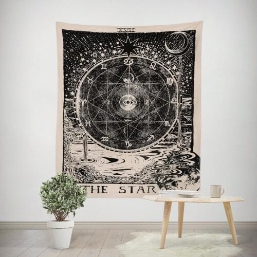 European and American Horoscope Sun Stars Moon Living Room Bedroom Wall Hanging Bohemian Style Tapestry Wall Home Decoration