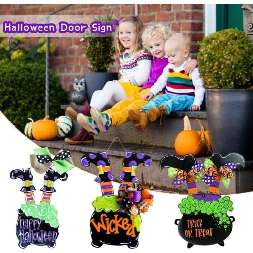 Halloween Witch Leg Decor Doors Walls Hanging Witch Leg Ornament Halloween Hanging Witch Sign