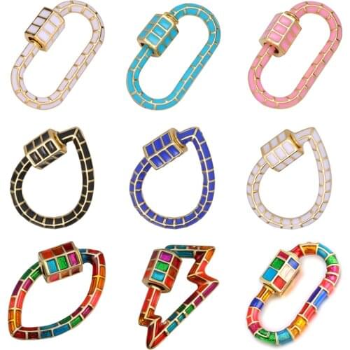 Fashion Colorful Enamel Clasps Lady Necklace Finding Supplies High Quality Clasp For DIY Jewelry Accessories