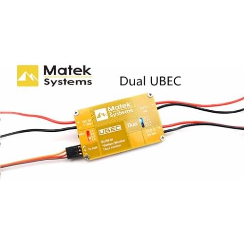 Matek UBEC U4A2P Dualway 4A 5 ~ 12V Built-in Battery Monitor Aux Control For RC Quadcopter Multicopter
