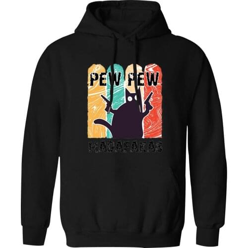 Mens Hooded Pew Madafaka Cartoon Streetwear Fashion Sweatshirt Vintage Standard Clothing 2020 New Arrival Sudaderas Pullovers