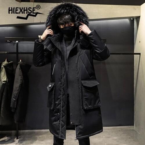 2021 Fashionable Coat Thicken Jacket men Hooded Warm Lengthen Parka Coat White duck down Hight Quality male New Winter Down Coat