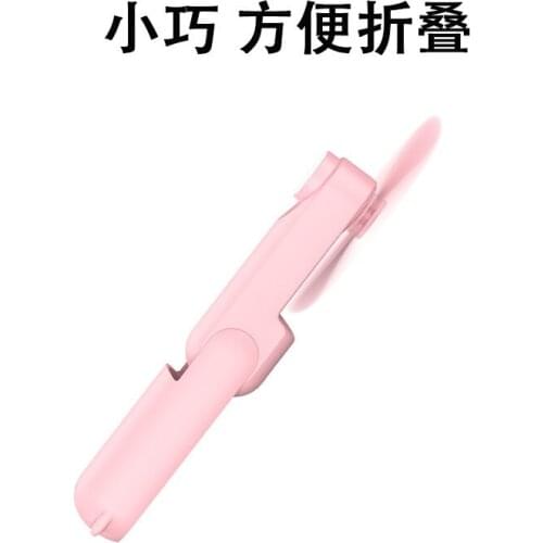 2021 New Portable Mini Fan Foldable Large Wind USB Handheld Fan Comes with Makeup Mirror Pocket Fan Mini fan Portable fan