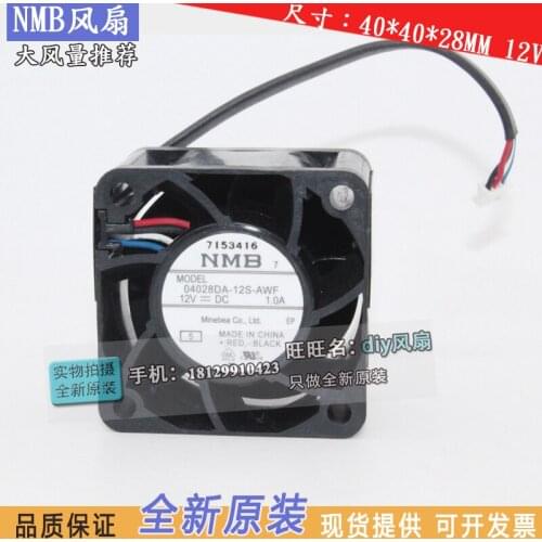 NEW NMB-MAT Minebea 04028DA-12S-AWF 4028 12V 1A 4CM Server cooling fan