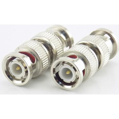 1Pcs BNC Connector Adapter RF Convertor Male To Bnc Male Coupler for RG59 CCTV Camera Security Video Surveillance System