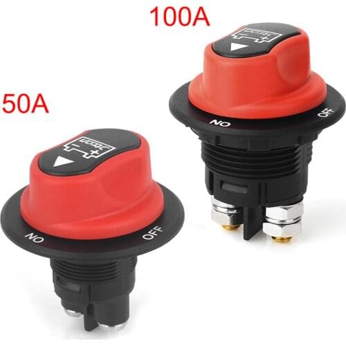 Car Battery Switch 12V 100A 50A Motorcycle 32V DC Max On-off 2P SPST Mini Battery Switch for Mmotorcycle Car SUV Boart Camper