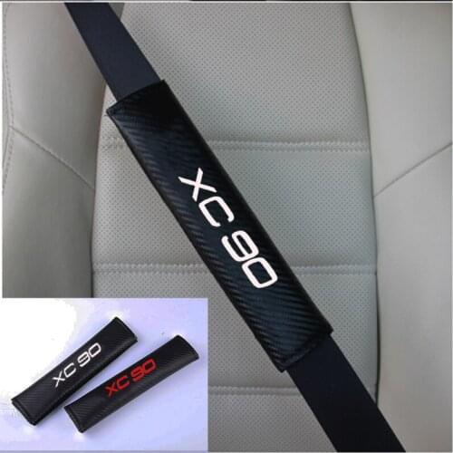 2pcs PU Fashion Car Seat belt shoulder Pads Car Seat Belt Cover for Volvo XC90 Car Accessories