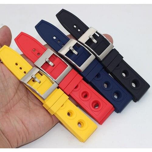 New Fashion Strong Flexibility Rubber Watchbands Watch Strap AQUARACER Men Diver Watch Bands