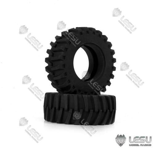 LESU 1Pair Rubber Wheel Trie 112.9MM for 1/16 RC DIY Model Truck Walking Tractor