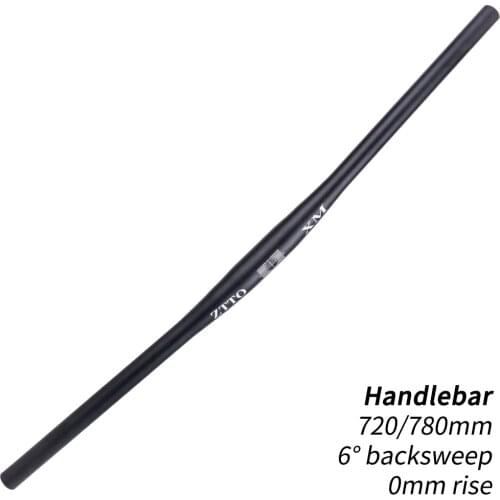 Bike Handlebars XM MTB Bicycle Handlebar 720mm 780mm 31.8mm Aluminum Alloy Handle Bar Flat Bar Straight Thick Tube 6 Backsweep