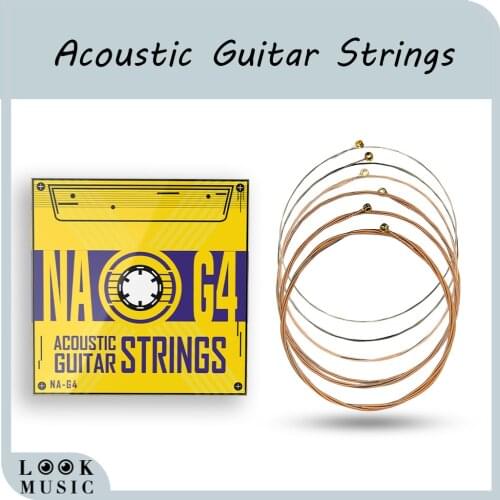 NAOMI 6pcs Acoustic Guitar Strings Hexagon Alloy Core Phosphor Bronze Strings Set Guitar Accessories Guitar Parts