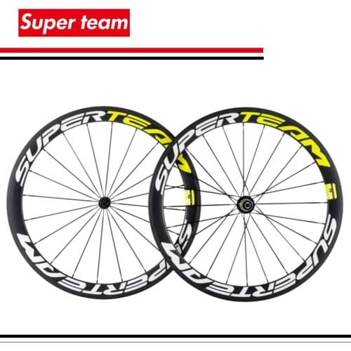 Superteam carbon fiber 700c clincher wheelset 23mm width matte finish for road bicycle