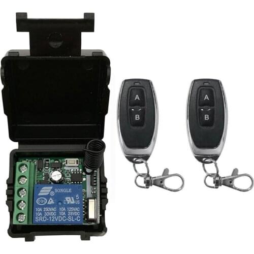 433 Mhz Universal Wireless Remote Control Switch DC 12V 1CH Relay Receiver Module and RF Transmitter Electronic Lock Control Diy