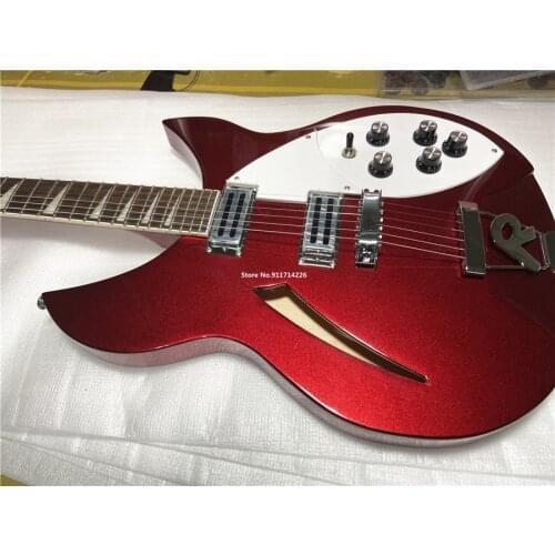 High quality Ricken 330 electric guitar semi hollow jazz metal red free shipping