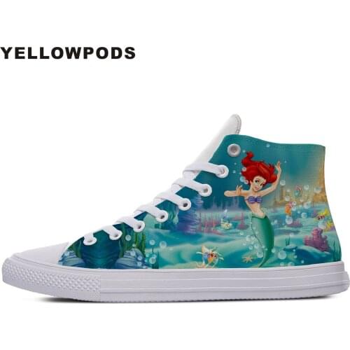 Customized Your Own Logo/Photo/Image Pattern Anime The Little Mermaid Hot Funny Men Flats Shoes Fashion Brand Diy Your Shoes