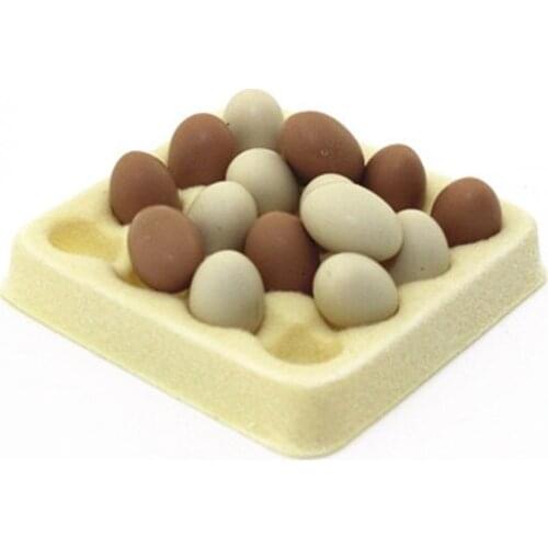 1:12 Dollhouse Miniature Accessories Mini Egg Moss Micro Landscape Ornaments model for DIY Doll house Kitchen food Cooking Game