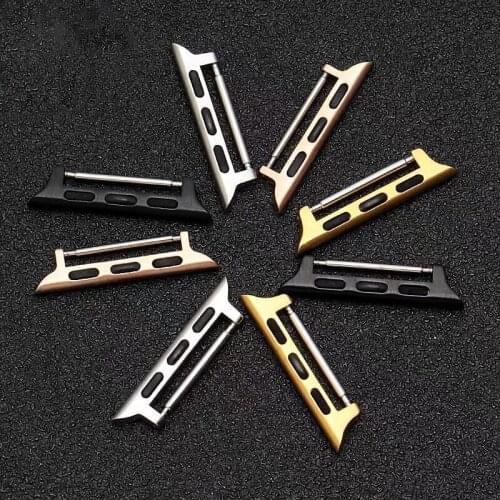 1 Pair 22mm 24mm DIY Connector For Apple Watch Band Spring Adapter Replacement 38mm 40mm 42mm 44mm Strap iWatch Accessories