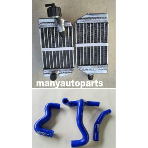 Aluminum radiator with blue hose for KTM 50 SX SXS MINI 50cc 49cc 2012-2017 12 13 14 15 16 17