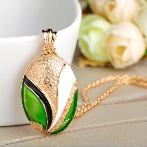 Blucome 2021 New Classic Style Purple Pendant Necklace Alloy Enamel Oil Ladies Banquet Wedding Dress Party Anniversary Jewelry