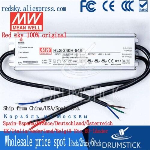 Steady MEAN WELL HLG-240H-54B 54V 4.45A meanwell HLG-240H 54V 240.3W Single Output LED Driver Power Supply B type