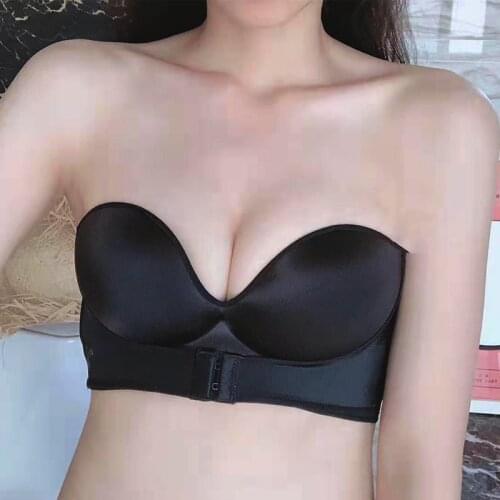 Sexy Invisible Push up Bra Women Strapless Lingerie Bras Seamless Bralette Lingerie 1/2 Cup Backless Brassiere Dress Underwear