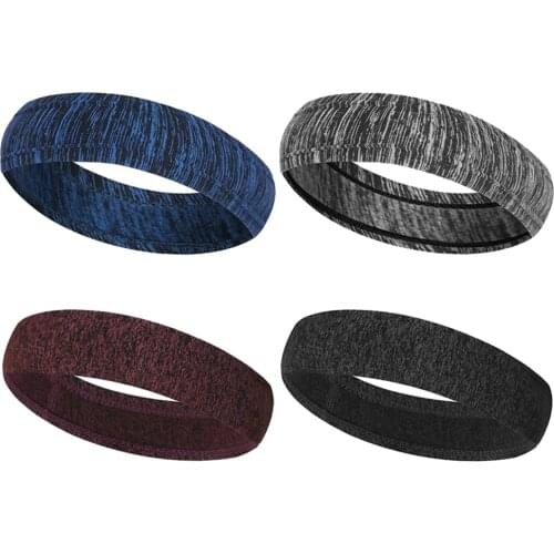 Elastic Breathable Sports Sweatband Fitness Cycling Gym Headband Hair Wrap for Basketball Fitness Yoga Volleyball Cycling Run