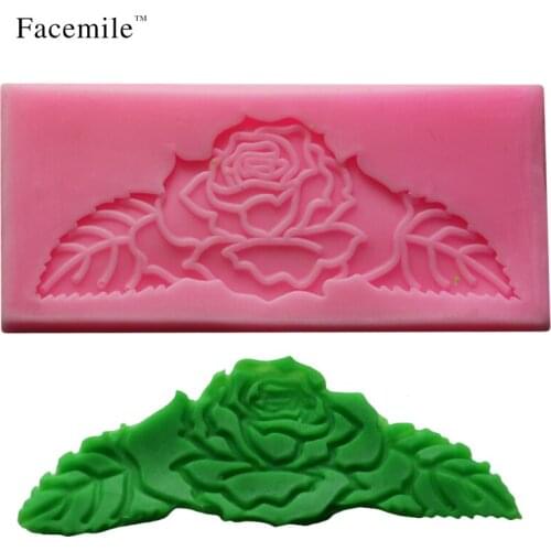 Rose Leaf Shape Silicone Mold Gift Decoration Fondant Soap Chocolate Mould Handmade Gift Fondant Clay Resin 50-232