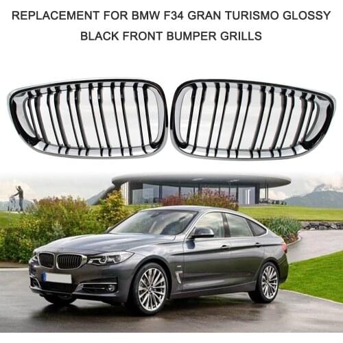 Grills for BMW F34 Gran Turismo Glossy Black Front Bumper Grills car styling