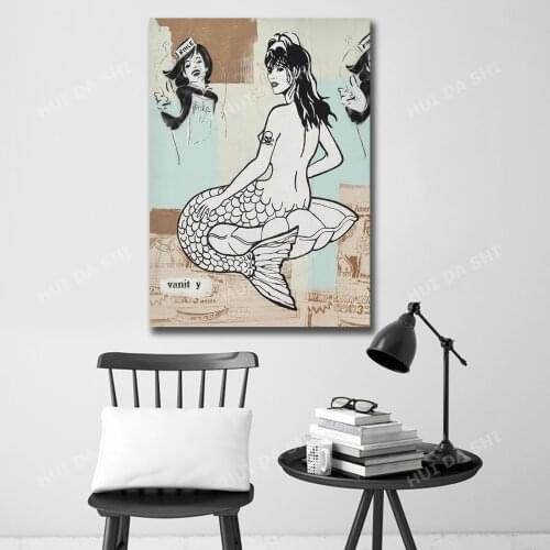 Mermaid - Faile Art Print, Contemporary Art Print, Pop Art Print, Faile Art Poster, Abstract Wall Art, Graffiti Art Print