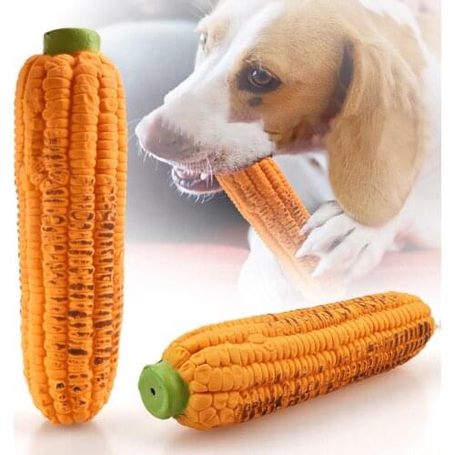 Pet Chewing Toy Latex Simulated Corn Funny Dog Toothbrush Toy Puppy Squeaky Toy Funny Simulation Corn Toy Dog Molar Toys