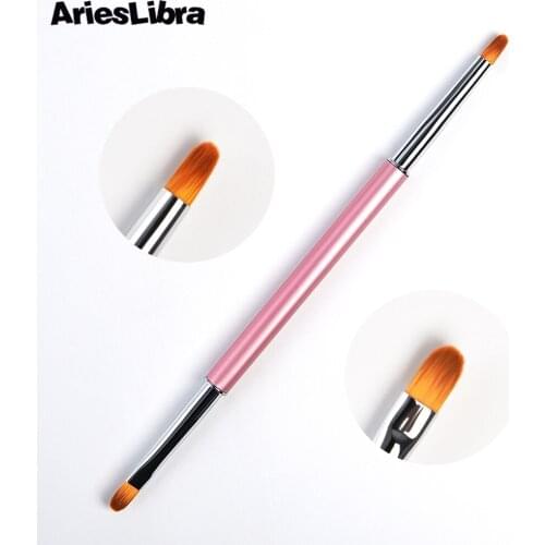 AriesLibra Nail Art Gradient Brush Double Head Soft Hair Drawing Painting Pen Nail UV Gel Tips DIY Brush Nail Art Design Tools