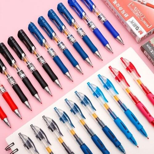 M&G 0.5mm nib Push design Press Gel Pen Student Stationery Writing retractable Gel Pens Office school supplies Free shipping