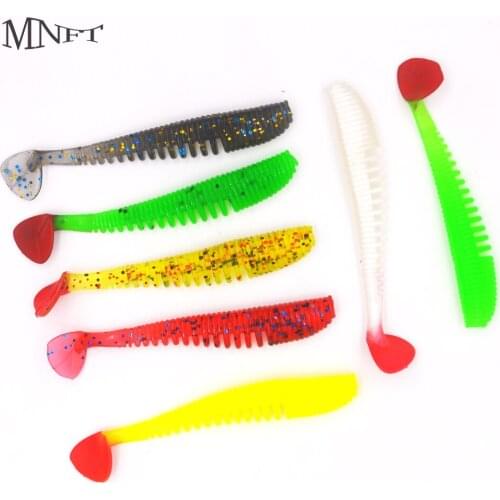 MNFT 7PcsT- Tail Soft Bait 8cm/2.4g Fishing Lures Swing Swimbait Bass Fishing Soft Plastic Swimbaits