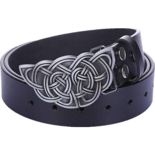 Western cowboy mens belt novelty leather belt one-piece 1.5 '' for women