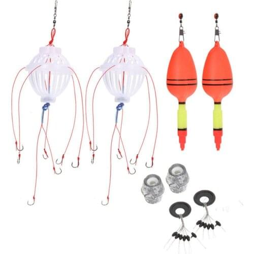9-13 Size Fishing Tackle Hook Lure Kit Standing Float Fishing Carp Shrimp Crab Connector Swivels Interlock Float Accessories