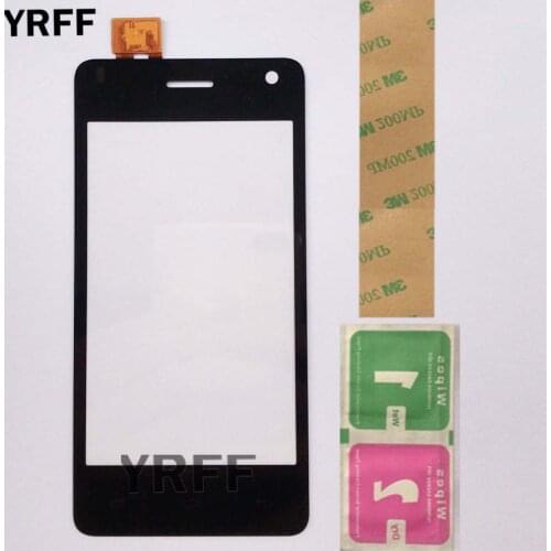 Touch Screen Panel For Fly IQ4491 IQ 4491 Touch Screen Digitizer Panel Lens Sensor Front Glass 4.3'' Mobile Adhesive 3M Glue