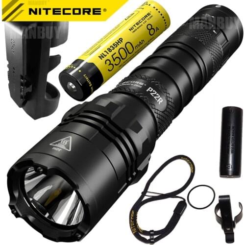 SALe NITECORE P22R NL1835HP Ultimate Performance Rechargeable Tactical Flashlight 1800LMs CREE XHP35 HD LED Hunting Search Torch
