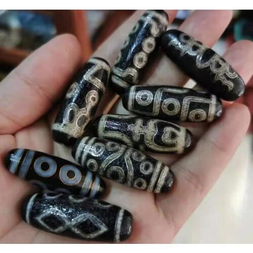 Sterling silver inlaid antique weathered horseshoe pattern features old agate pendant dzi wholesale bulk beads for bracelet