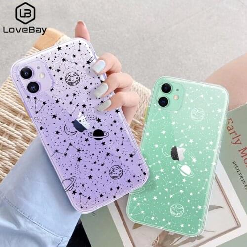 Lovebay Transparent Stars Moon Phone Case For iPhone 11 Pro Max X XS XR Xs Max Soft TPU Clear Cover For iPhone 6 6s 7 8 Plus 5