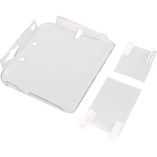 Transparent Plastic Hard Case Cover Shell For Nintendo 2DS+Film